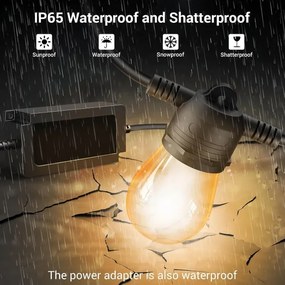 Immax NEO 07900L -LED RGB+CCT Dimmerabile catena 15xLED/1W/230V 15m Wi-Fi Tuya IP65+RC