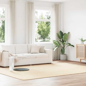 Tappeto Shaggy A Pelo Lungo Navarra Crema 240x340 Cm Poliestere /