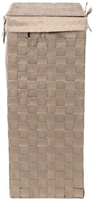 Cesto portabiancheria marrone con coperchio Cesto portabiancheria in lino, altezza 60 cm - Compactor