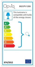 Lampada da parete bianca/argentata Ve – Opviq lights