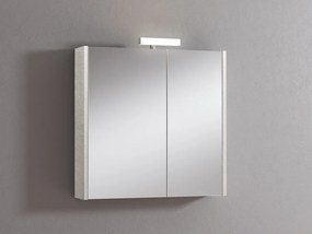 Pensile con luce Akira cemento chiaro L 71.5 x H 70 x P 15.5 cm