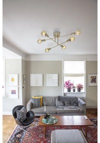 Cottex P7216BM - Lampadario a plafone BATON 6xE27/60W/230V ottone