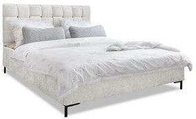 Letto matrimoniale imbottito color crema con rete inclusa 180x200 cm Eve – Miuform