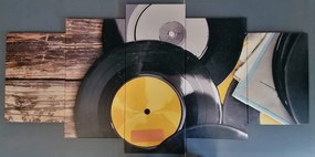 Quadri 5 pezzi – Vecchi dischi del grammofono