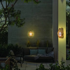 Applique LED moderno da esterno SISINE 25 WALL marrone IP54, luce bianco caldo dimmerabile 900 lumen, NEWGARDEN