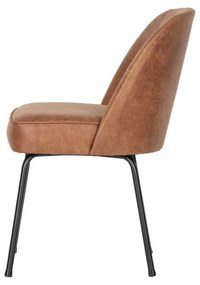 Sedie da pranzo in set marrone cognac in pelle 2 pz Vogue – WOOOD