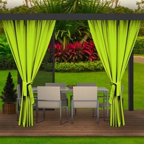 Bellissime tende estive per il gazebo del giardino in verde lime 155x240 cm