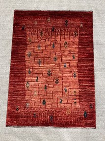 Loribaft Tappeto persiano 90x70 Rosso (Iran) Annodato A Mano