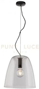 Lampadario a sospensione ares trasparente 1 luce attacco e27 35x117...