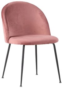 Set di 2 sedie da pranzo in velluto rosa Geneve - House Nordic