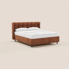 RAGNAR letto imbottito con vano contenitore e testiera capitonné avvolgente - elegante tessuto certificato Oeko-Tex®