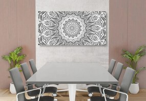 Quadro su tela – Mandala armonia in bianco e nero