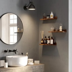 Set da 3 mensole da parete SHELFY marrone