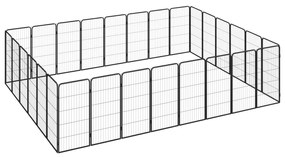 Box Cani 28 Pannelli Nero 50x100 Cm Acciaio Verniciato Polvere /