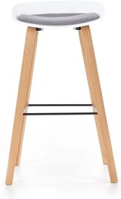 Sgabello 81x51 cm beige/bianco