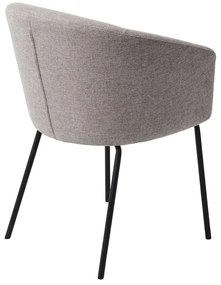 Sedia da pranzo grigio chiaro in imbottito con braccioli Easton – Unique Furniture