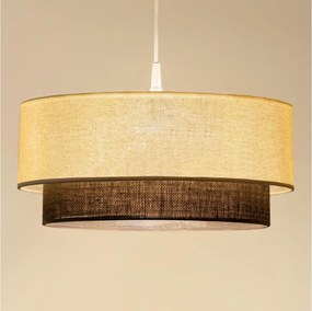 Brilagi - Lampadario LED a sospensione con cavo BOHO STYLE 1xE27/15W/230V Ø 40 cm crema/marrone