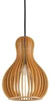 Sospensione Industrial-Minimal Citrus-3 Legno Marrone 1 Luce E27