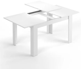 Tavolo Allungabile Da Pranzo Rettangolare 140-190x90 cm Kendra Bianco Artik Opaco