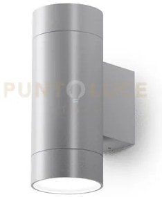 Ges1066- applique 1 luce attcaco gu10 colore grigio alluminio in al...