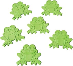 Set di tappetini antiscivolo per bambini 6 pz per la vasca 9x8 cm Grenouilles – Spirella