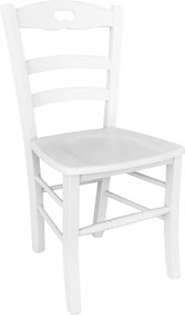 Sedia da cucina con seduta legno LOIRE Laccato Bianco SET 2 PZ
