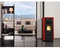 stufa pellet 9,2 kw giusy plus evo2.0 canalizzata bordeux 88951