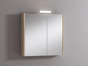Pensile con luce Akira rovere nabucco L 71.5 x H 70 x P 15.5 cm