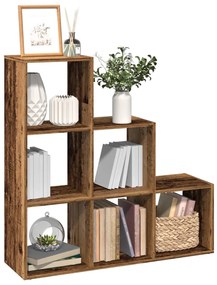 Libreria Divisorio 3 Ripiani Legno Antico 99x29x99cm Truciolato /