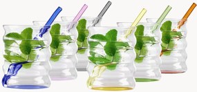 Bicchieri in vetro borosilicato con cannuccia Vibra 12 pz