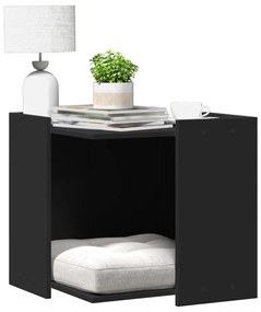 Recinto Per Lettiera Per Gatti Nero 53x53x51 Cm İn Truciolato /