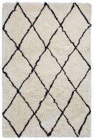 Tappeto bianco e crema con dettagli neri , 200 x 290 cm Morocco - Think Rugs