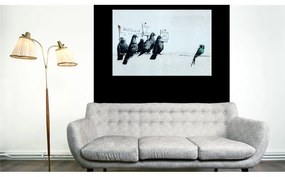 Quadro Protesting Birds by Banksy  Colore Nero, Dimensioni e Misure 60x40