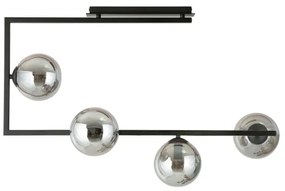 Lampadario a sospensione con supporto rigido SOMA 4xE14/10W/230V nero/grigio