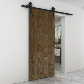 Porta scorrevole Barn Ebano in legno, L 96 x H 215 cm, con binario Rodeo