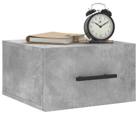 Comodini a Muro 2 pz Grigio Cemento 35x35x20 cm