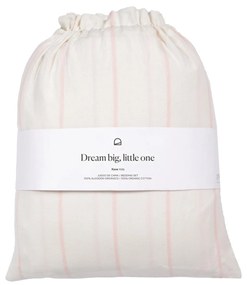 Kave Home - Set Gaitana fodera piumone, lenzuola e fodera cuscino 100% cotone GOTS rosa 70 x 140 cm