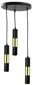 Lampadario su corda MAGNUMA 3xGU10/50W/230V nero/oro