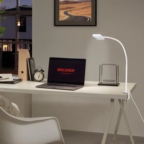 Brilo - LED Flessibile lampada da tavolo con clip TRASNA LED/7,5W/230V bianco