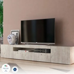 Mobile Porta TV Basso 200x40x36 Con 3 Ante Cemento Daiquiri