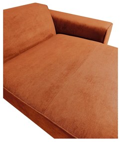 Modulo divano in velluto a coste arancione (angolo sinistro) Sting - Scandic