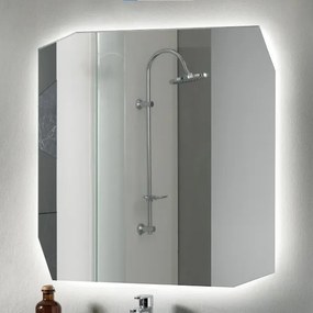Specchio moderno quadrato retroilluminato a LED MOLLY 80x80