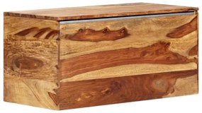 Cassapanca 80x40x40 cm in Legno Massello di Sheesham