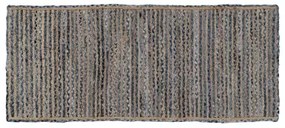 Tappeto Naturale Azzurro Cotone Juta 170 x 70 cm