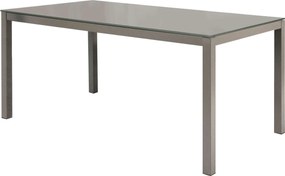 BENNETT - tavolo da pranzo moderno allungabile in acciaio e vetro