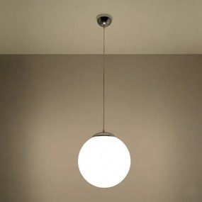 Sollux SL.0264 - Lampadario sospeso con cavo UGO 1xE27/15W/230V Ø 30 cm bianco