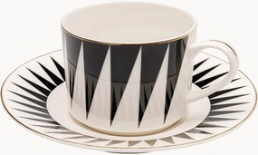 Set di 4 tazze da caffè con piattino Harlequin