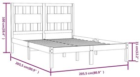 Giroletto Miele in Legno Massello di Pino 200x200 cm