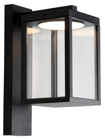 Lanterna da parete per esterni nera con LED IP54 - Ferdinand