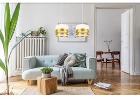 Lampadario su filo MILO 2xE27/60W/230V dorato